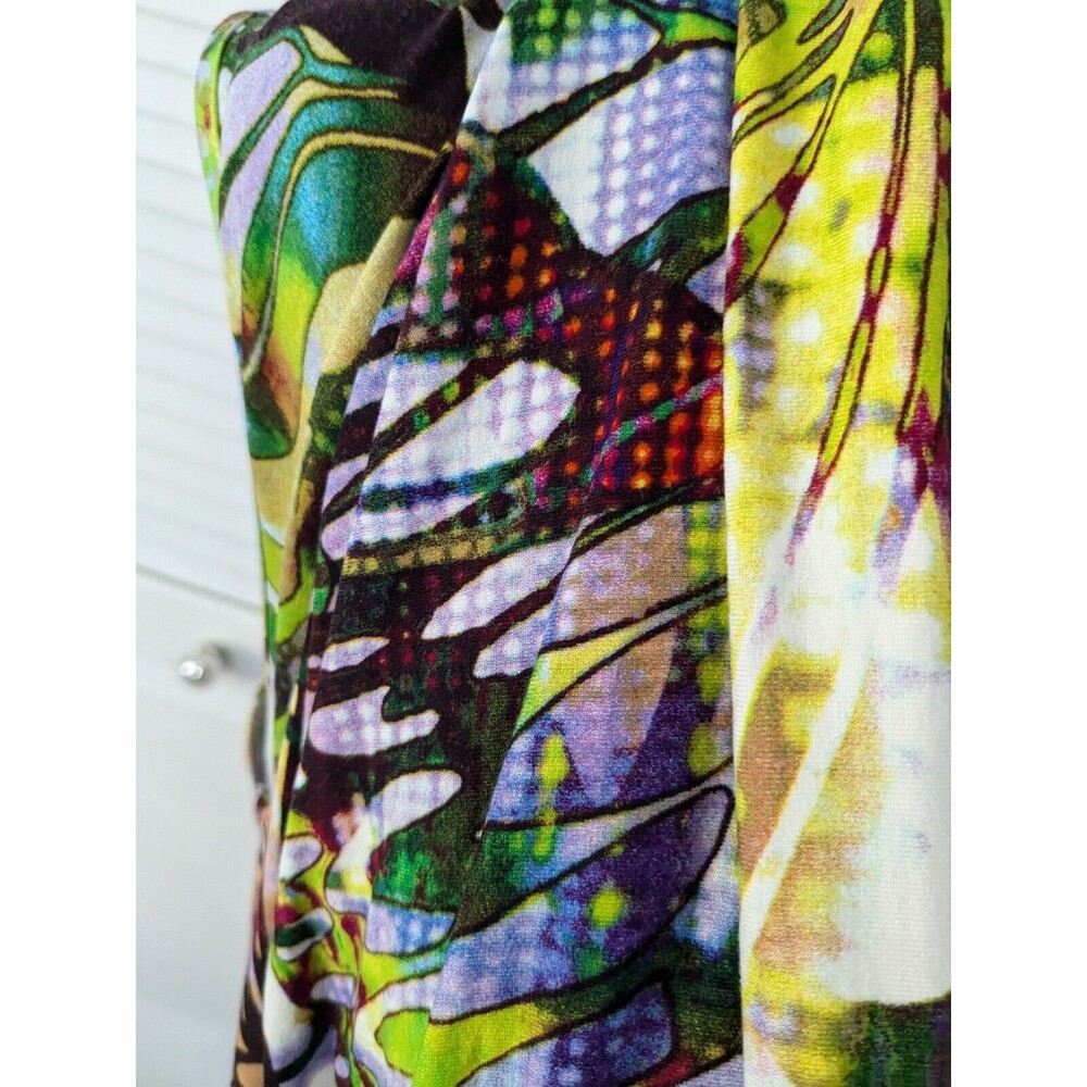 Sao Paulo Dress Women's Sz 12 Bodycon Art Mini Tunic Colorful Y2K Butterfly - Picture 4 of 12